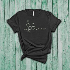 thc molecule black